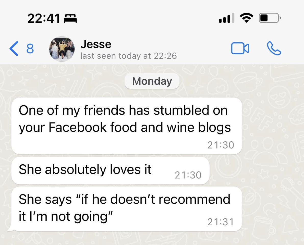 If he doesn’t recommend it I’m not going!